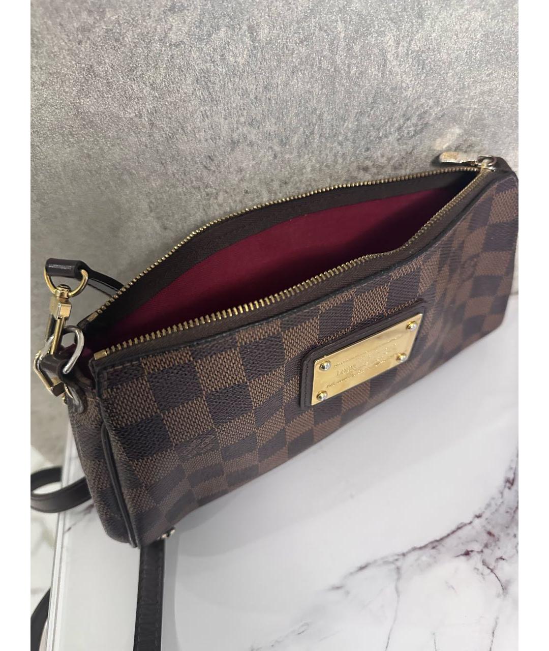 LOUIS VUITTON Коричневая кожаная сумка через плечо, фото 4