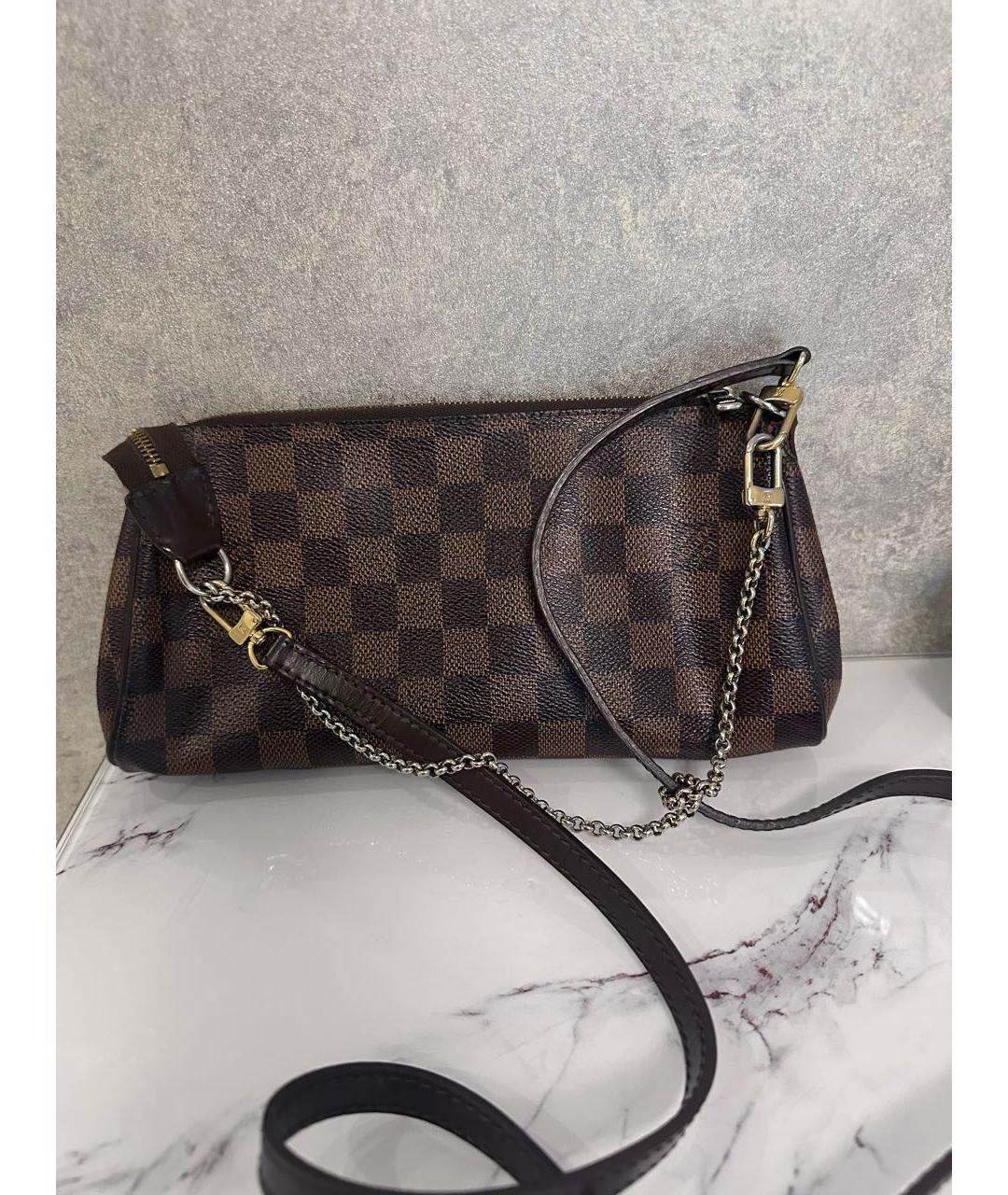 LOUIS VUITTON Коричневая кожаная сумка через плечо, фото 3