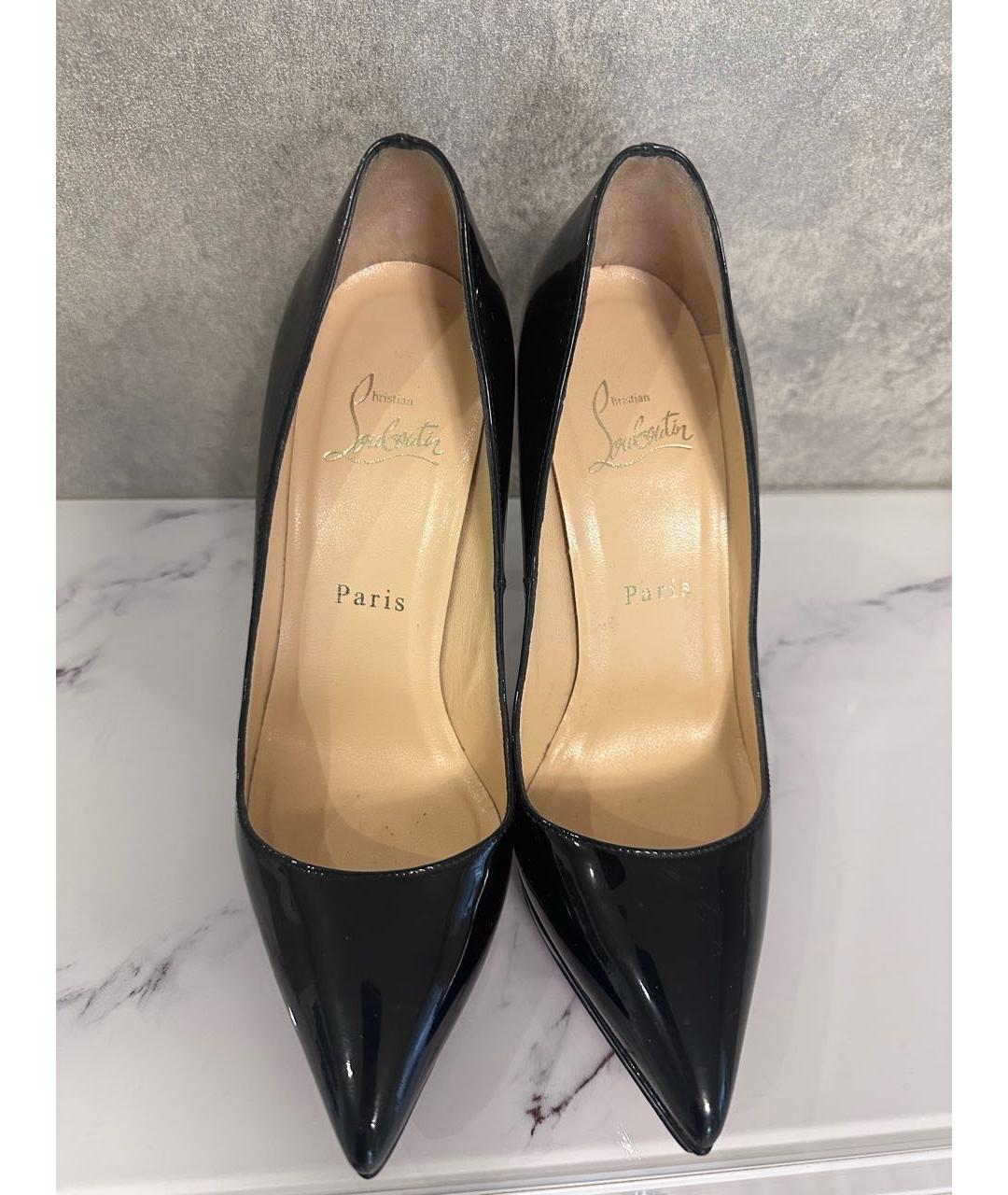 CHRISTIAN LOUBOUTIN Черные туфли из лакированной кожи, фото 2