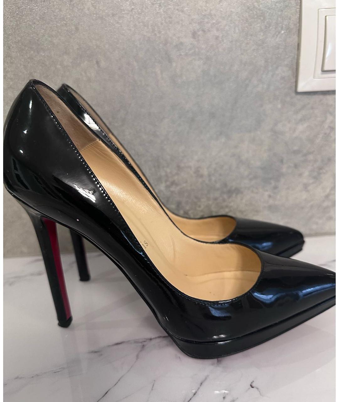 CHRISTIAN LOUBOUTIN Черные туфли из лакированной кожи, фото 5