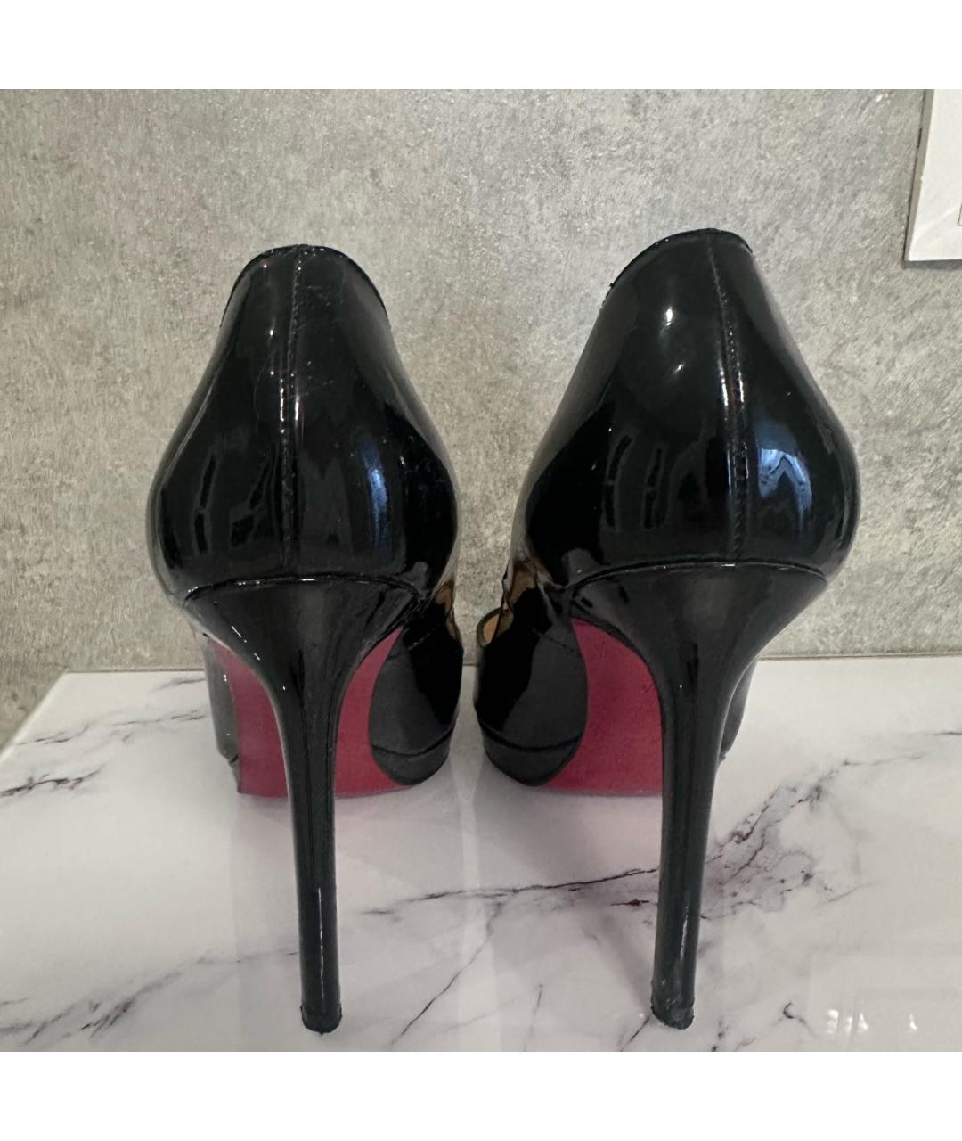 CHRISTIAN LOUBOUTIN Черные туфли из лакированной кожи, фото 4