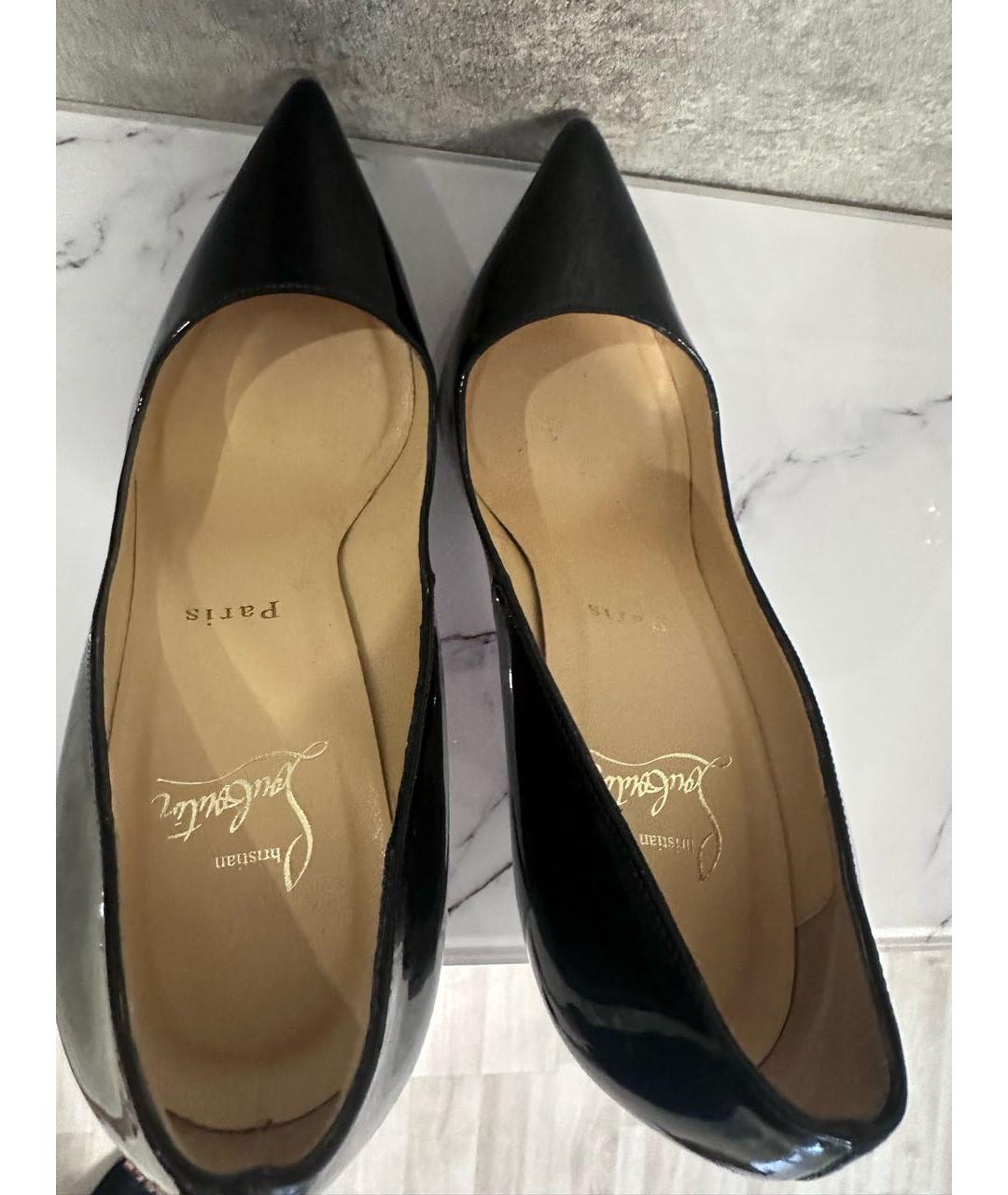 CHRISTIAN LOUBOUTIN Черные туфли из лакированной кожи, фото 3