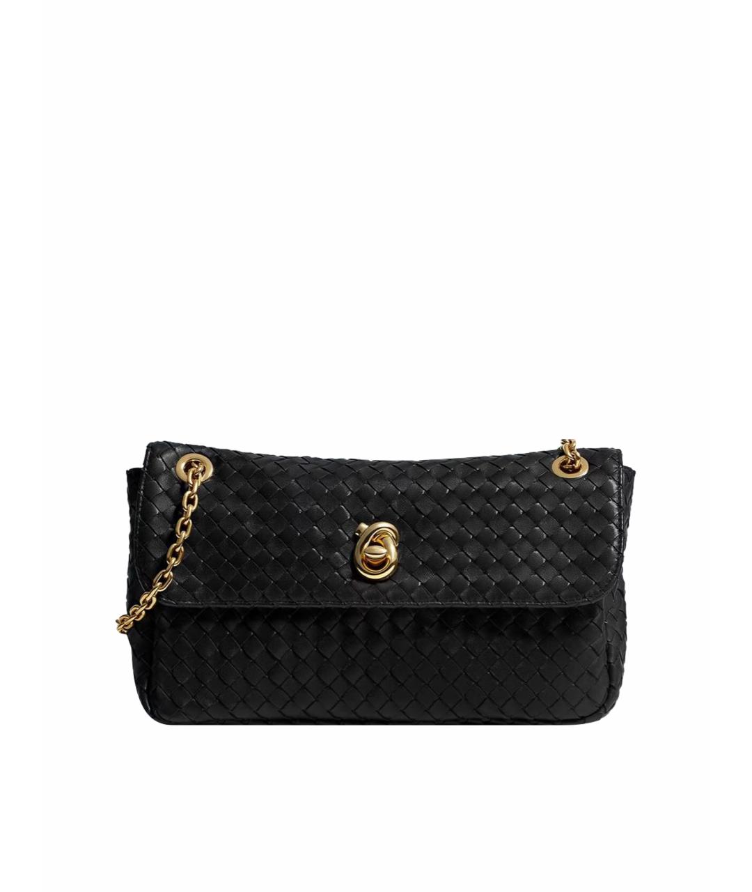 BOTTEGA VENETA Черная кожаная сумка тоут, фото 1