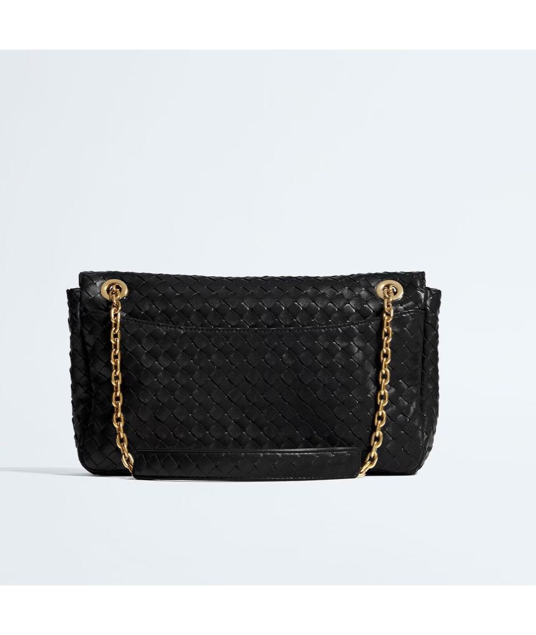BOTTEGA VENETA Черная кожаная сумка тоут, фото 2