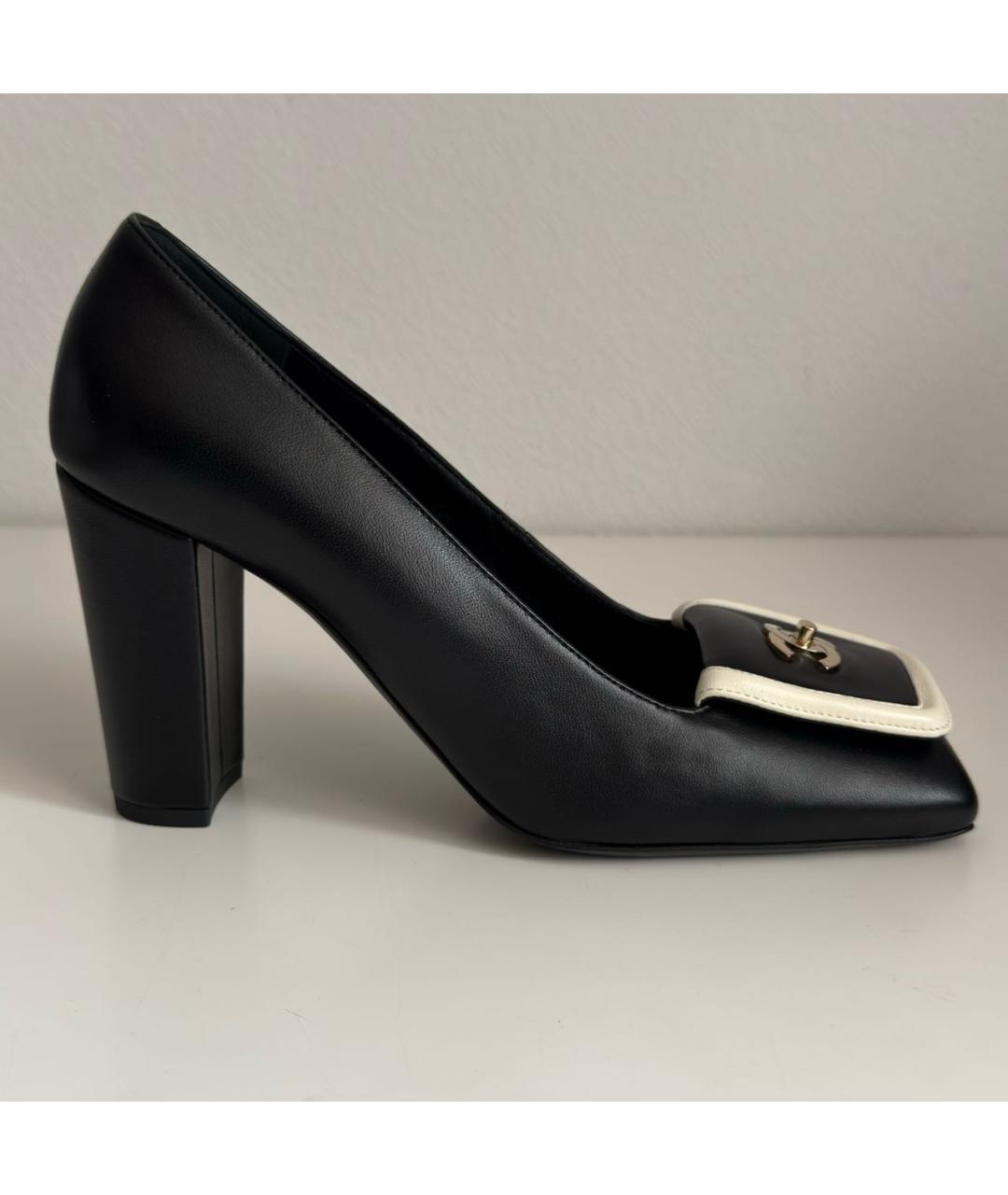 CHANEL Черные кожаные туфли, фото 8