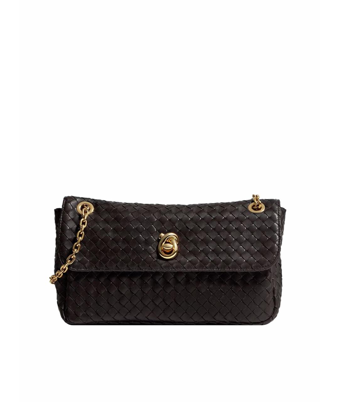 BOTTEGA VENETA Коричневая кожаная сумка через плечо, фото 1
