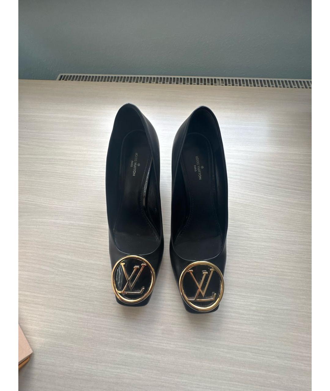 LOUIS VUITTON Черные кожаные туфли, фото 2