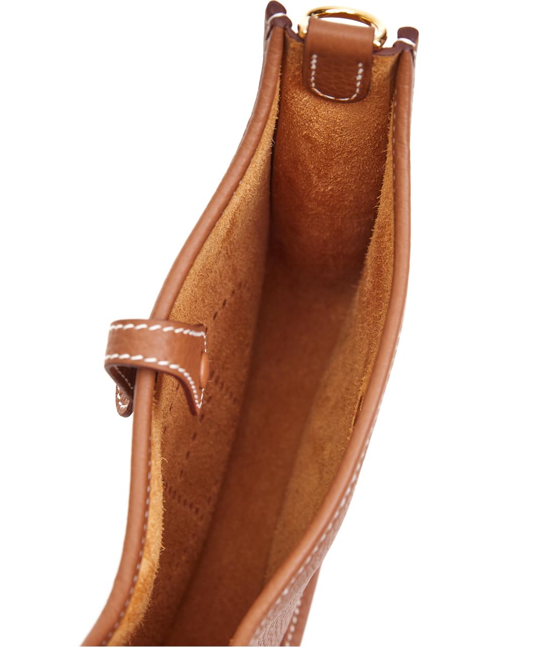 HERMES Коричневая кожаная поясная сумка, фото 6