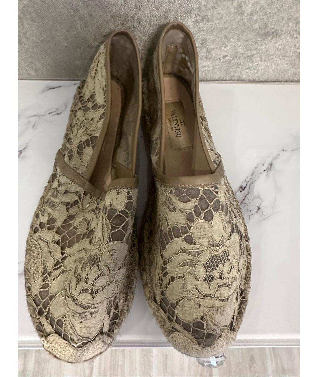RED VALENTINO Бежевые текстильные эспадрильи, фото 2