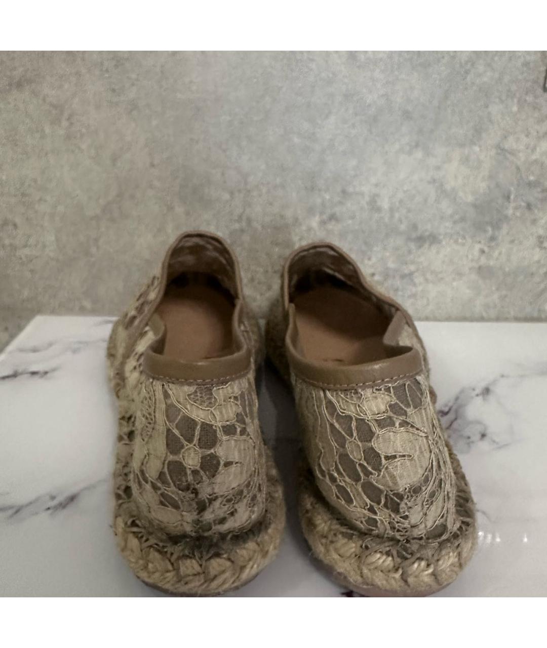 RED VALENTINO Бежевые текстильные эспадрильи, фото 4