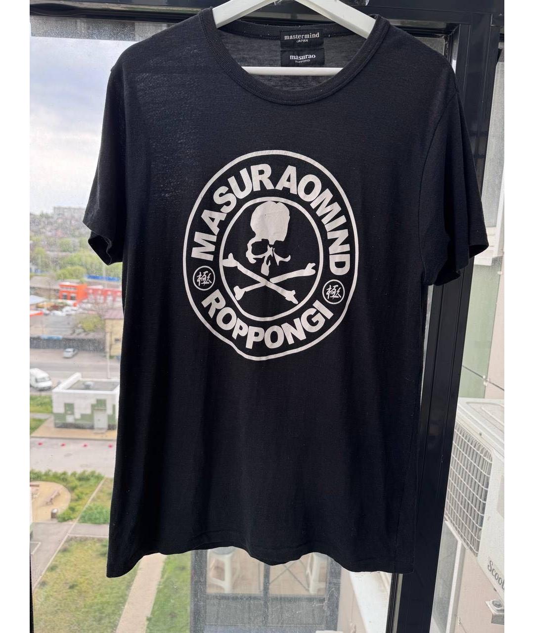 MASTERMIND JAPAN Черная хлопковая футболка, фото 4