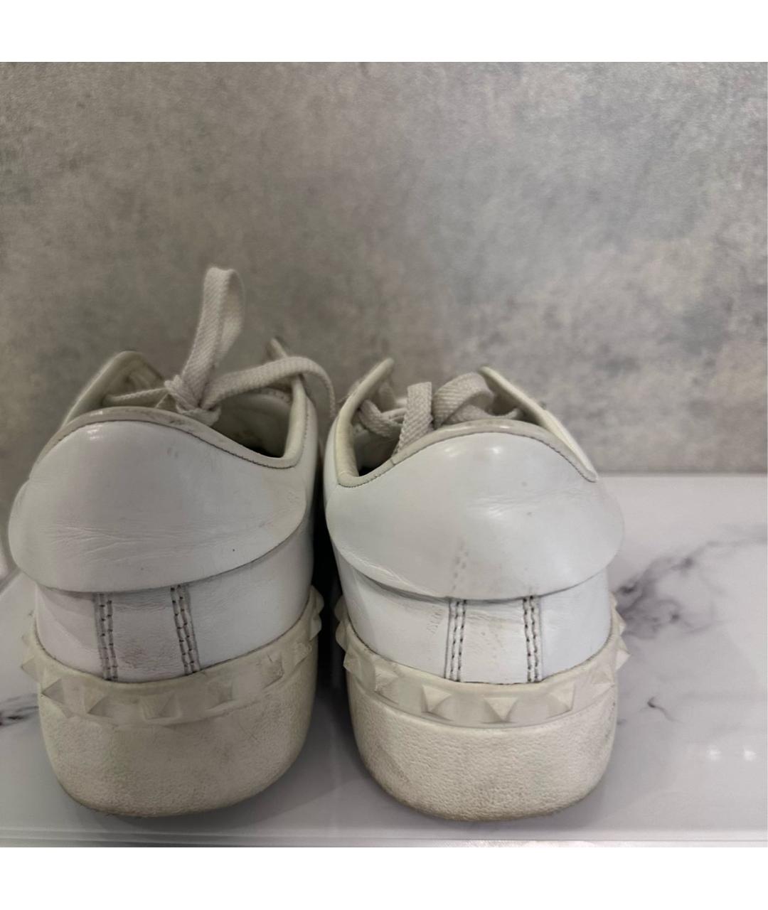RED VALENTINO Белые кожаные кеды, фото 4