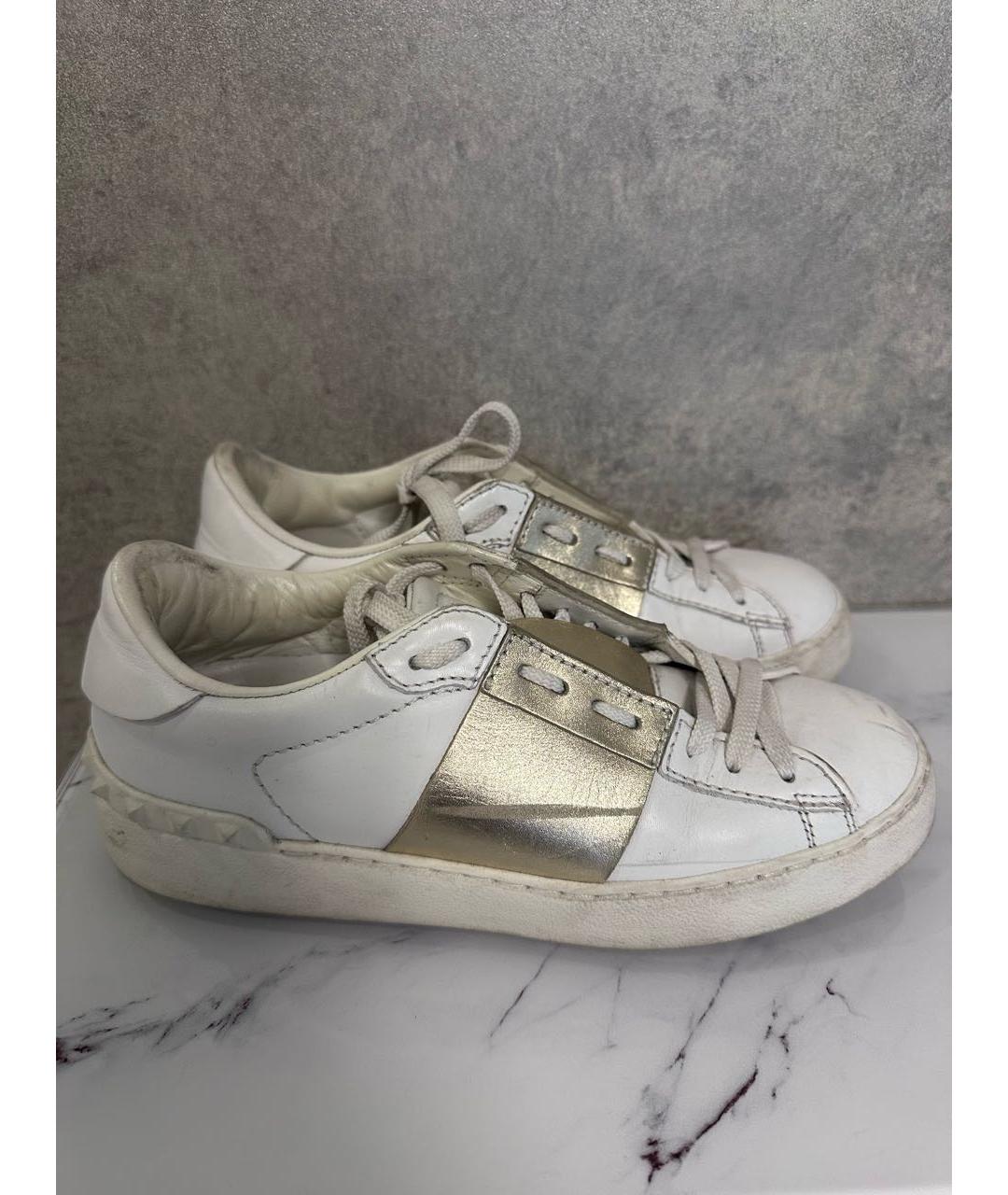 RED VALENTINO Белые кожаные кеды, фото 5