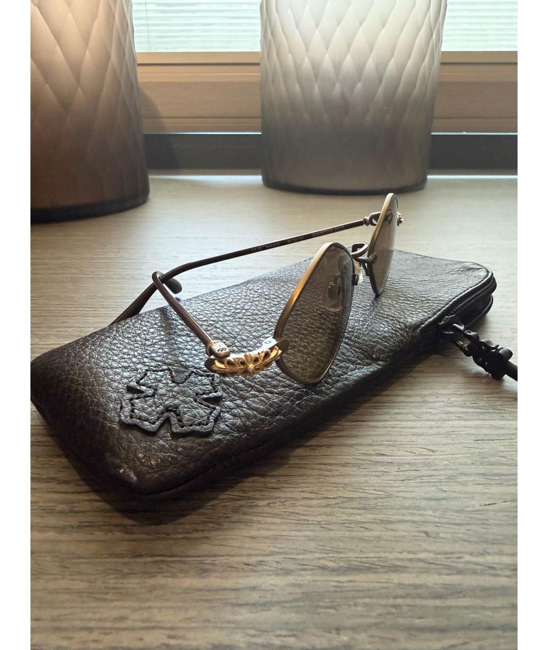CHROME HEARTS Коричневые солнцезащитные очки, фото 3