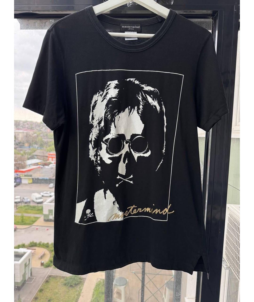 MASTERMIND JAPAN Черная хлопковая футболка, фото 4