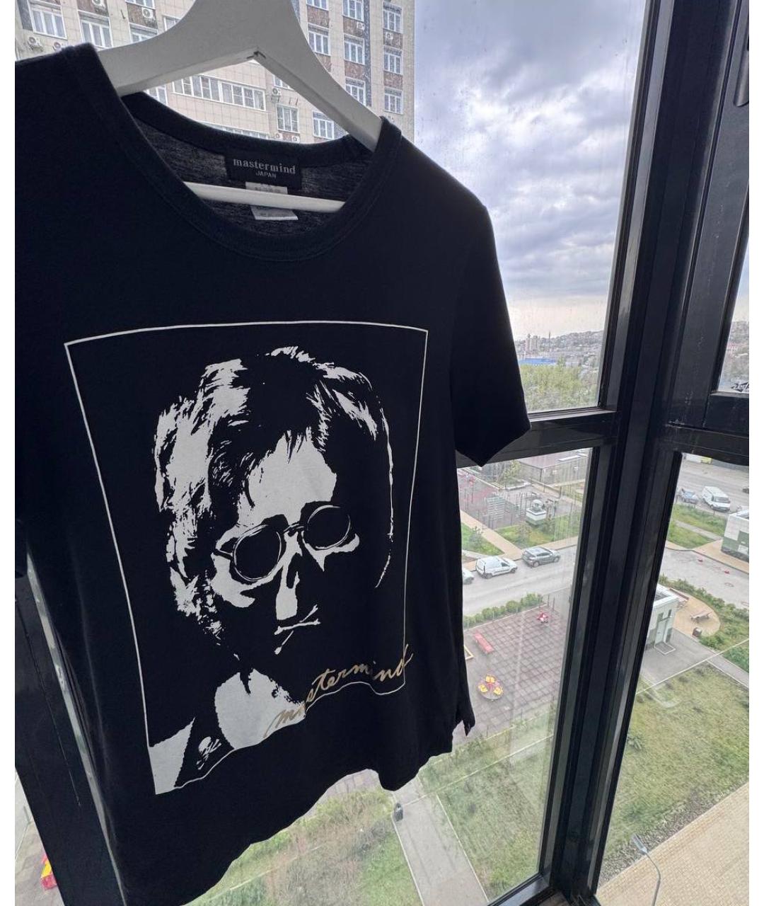 MASTERMIND JAPAN Черная хлопковая футболка, фото 3