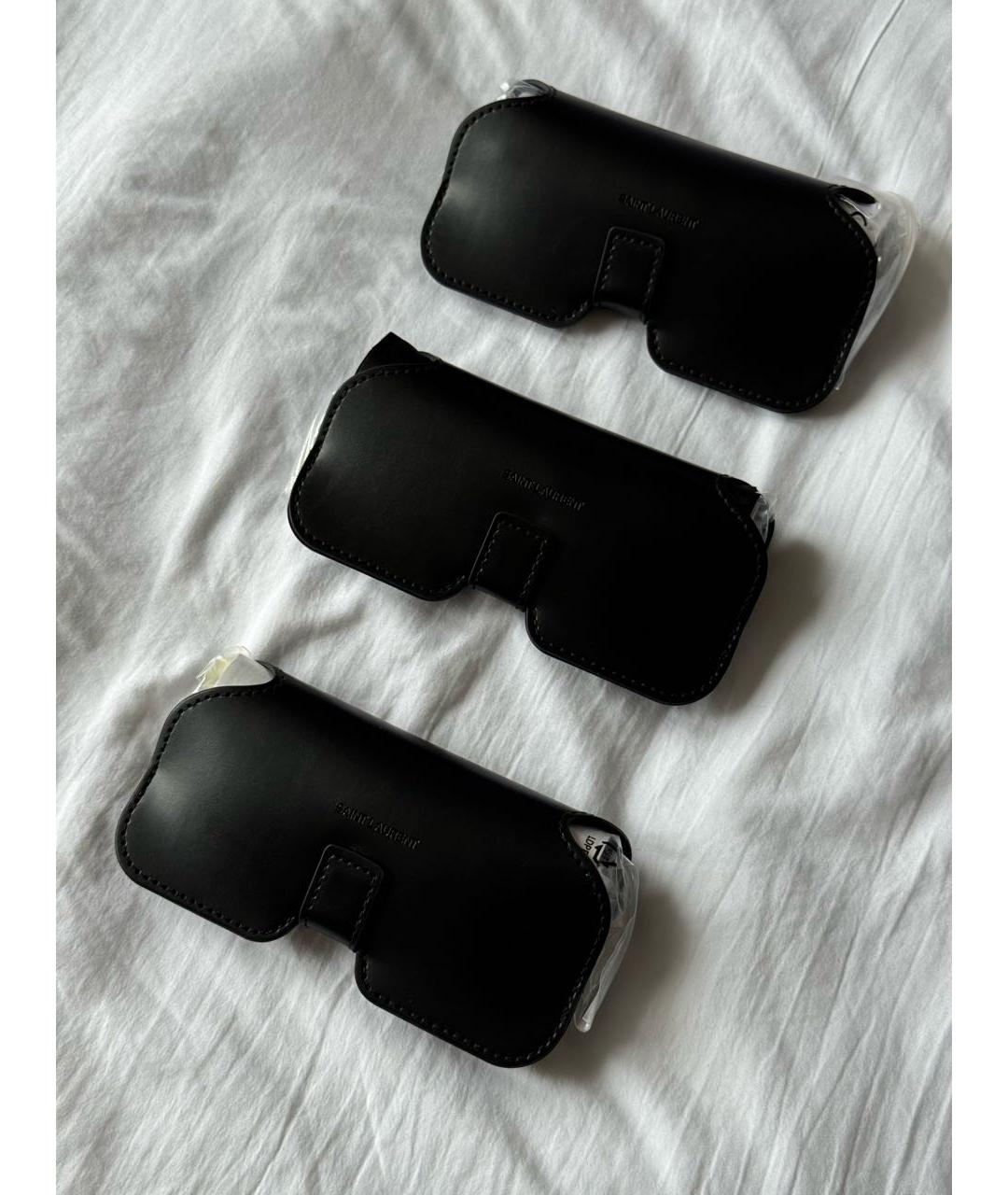 SAINT LAURENT Коричневые пластиковые солнцезащитные очки, фото 2