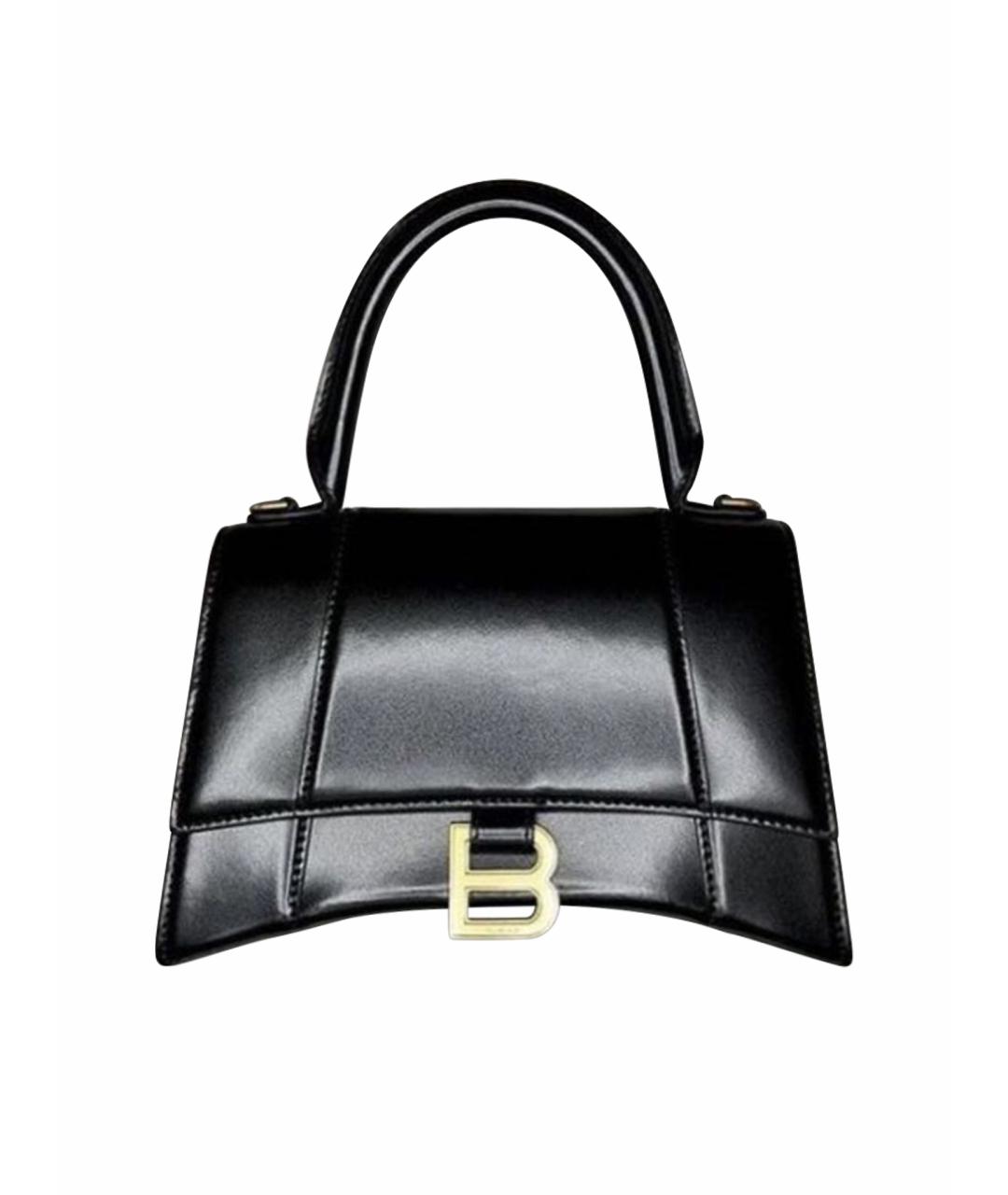BALENCIAGA Черная кожаная сумка тоут, фото 1