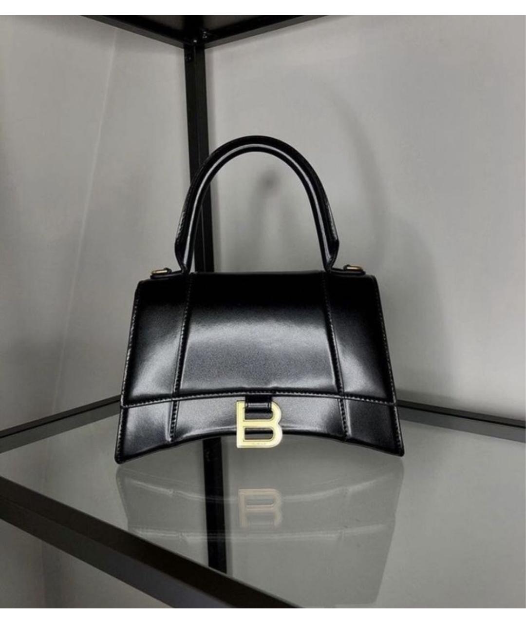 BALENCIAGA Черная кожаная сумка тоут, фото 9