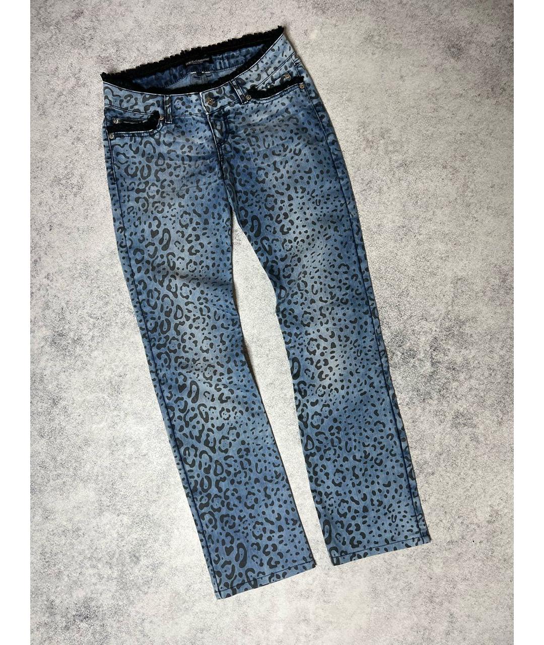 DOLCE&GABBANA Мульти хлопко-эластановые прямые джинсы, фото 9