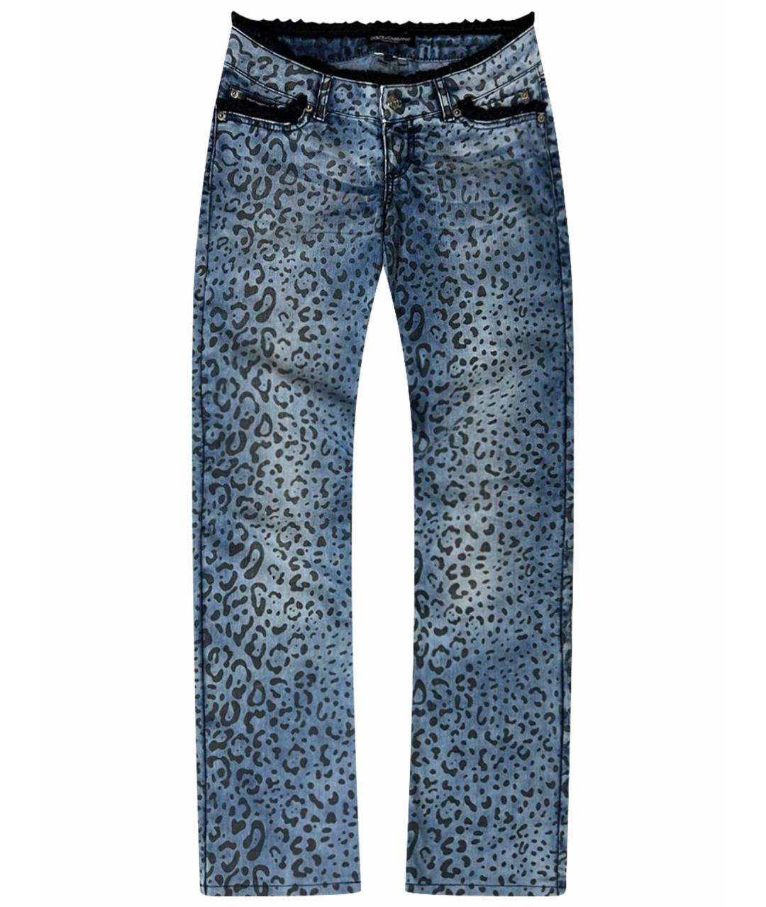 DOLCE&GABBANA Мульти хлопко-эластановые прямые джинсы, фото 1