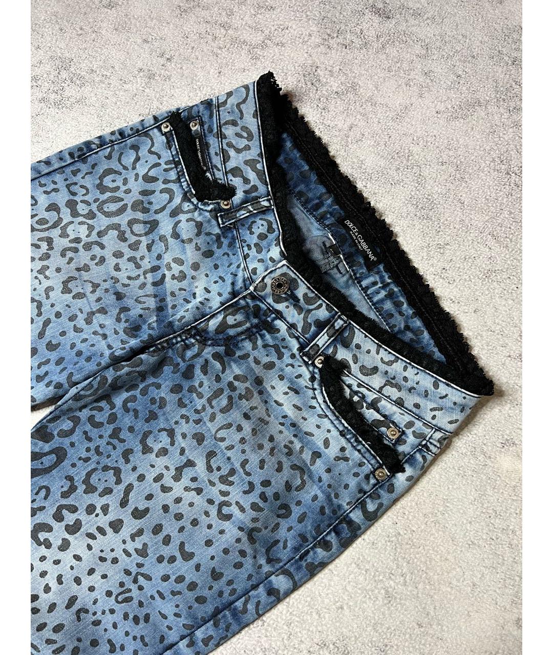 DOLCE&GABBANA Мульти хлопко-эластановые прямые джинсы, фото 4