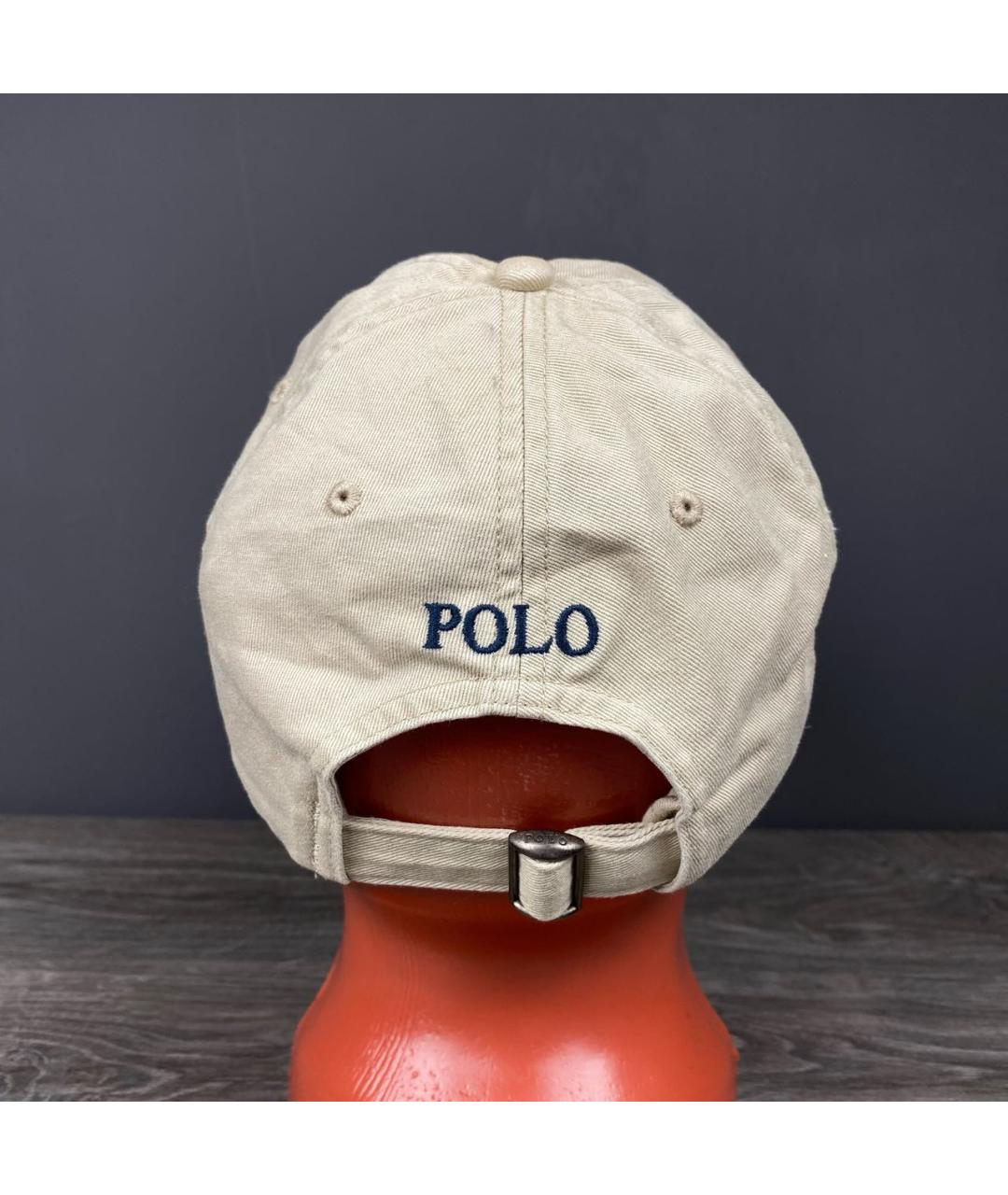 POLO RALPH LAUREN Бежевая хлопковая кепка/бейсболка, фото 2