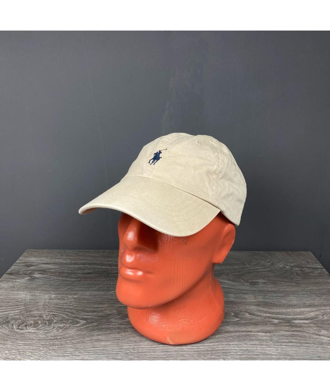 POLO RALPH LAUREN Бежевая хлопковая кепка/бейсболка, фото 8