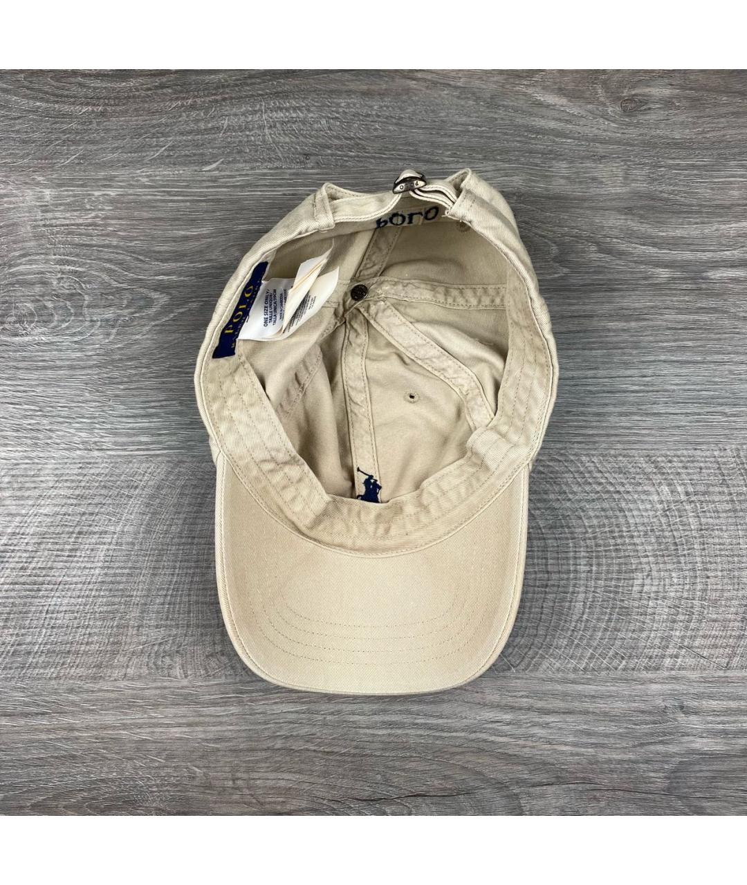 POLO RALPH LAUREN Бежевая хлопковая кепка/бейсболка, фото 5