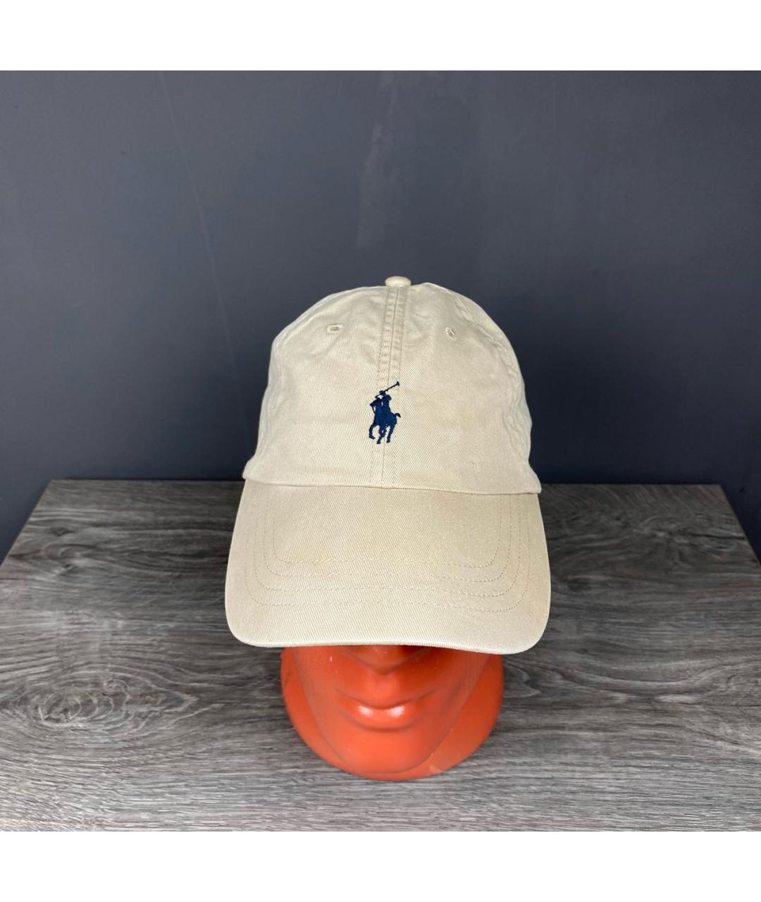 POLO RALPH LAUREN Бежевая хлопковая кепка/бейсболка, фото 3