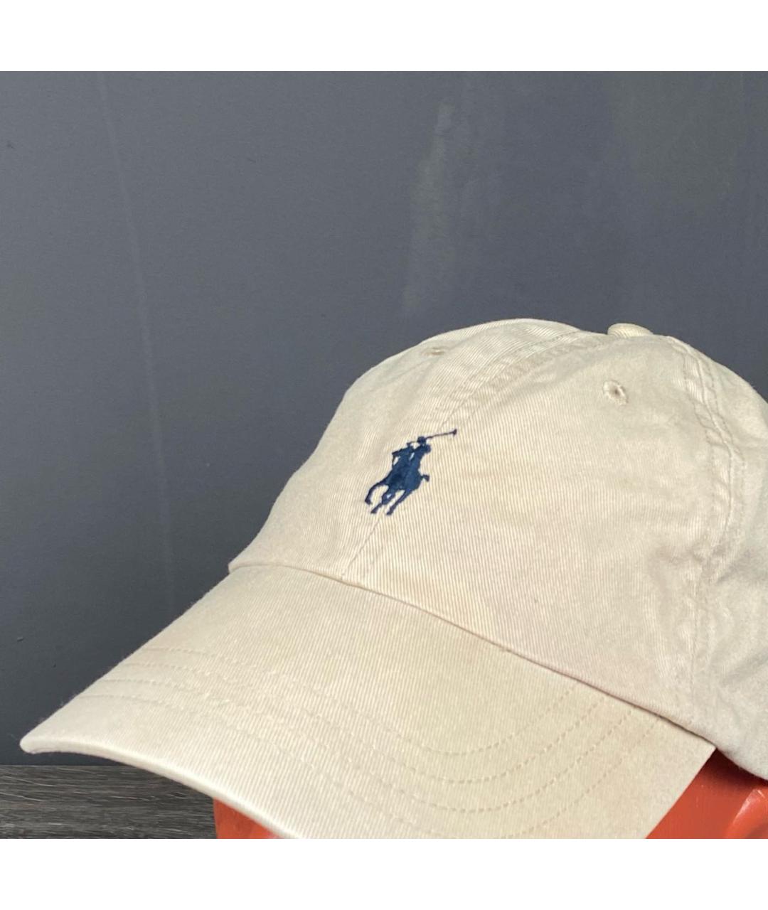 POLO RALPH LAUREN Бежевая хлопковая кепка/бейсболка, фото 4