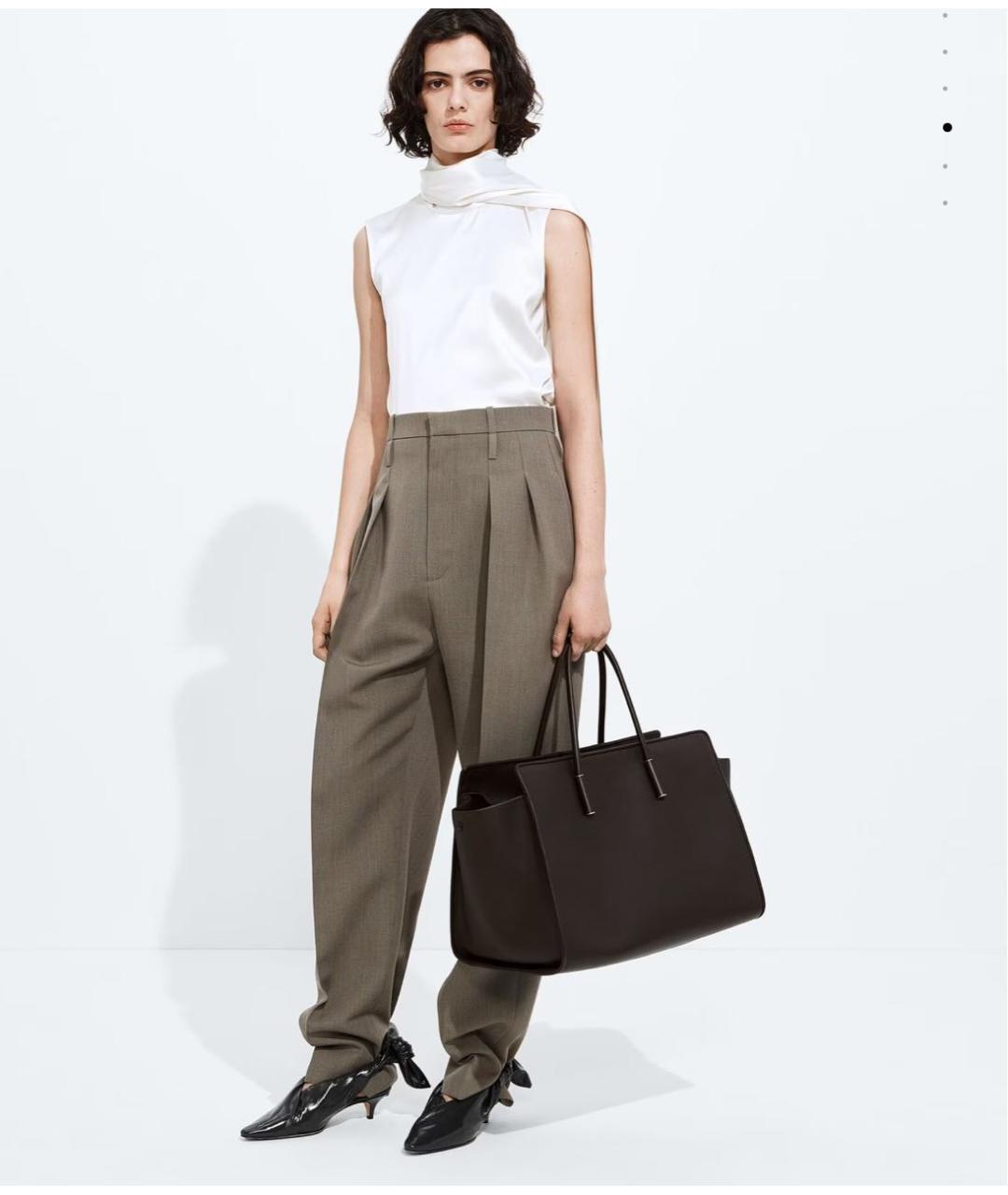 BOTTEGA VENETA Коричневая кожаная сумка тоут, фото 4