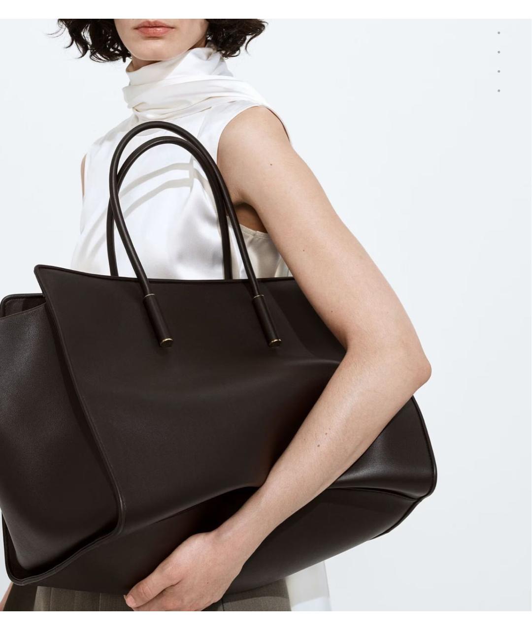 BOTTEGA VENETA Коричневая кожаная сумка тоут, фото 2