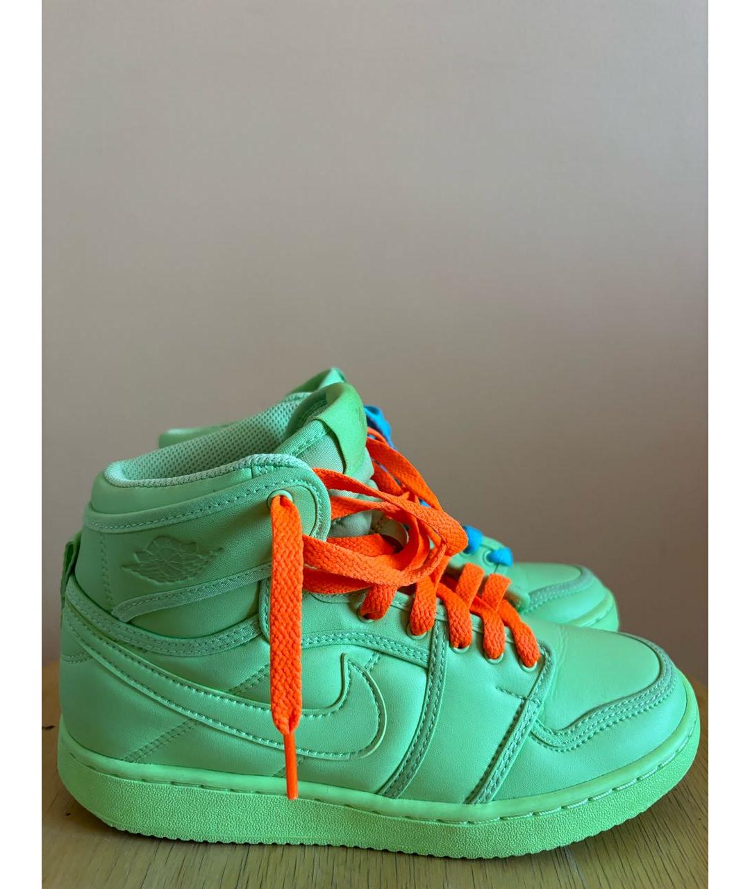 NIKE Салатовые кожаные кеды, фото 9