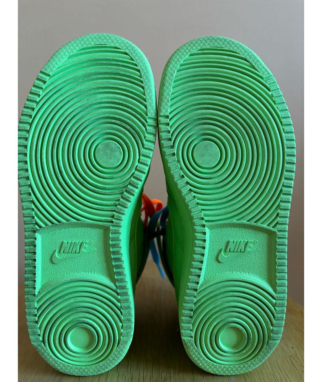 NIKE Салатовые кожаные кеды, фото 8