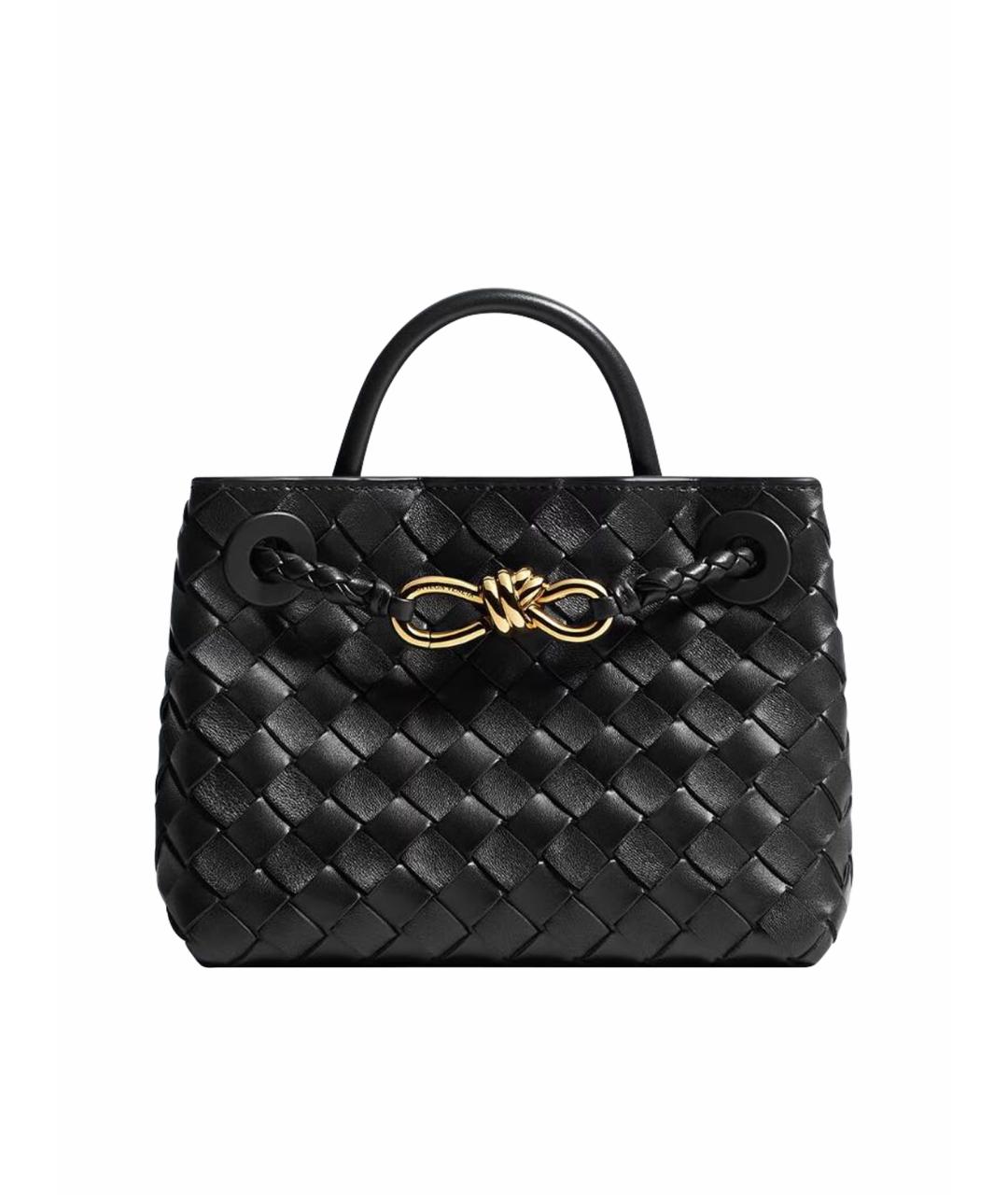 BOTTEGA VENETA Черная кожаная сумка тоут, фото 1