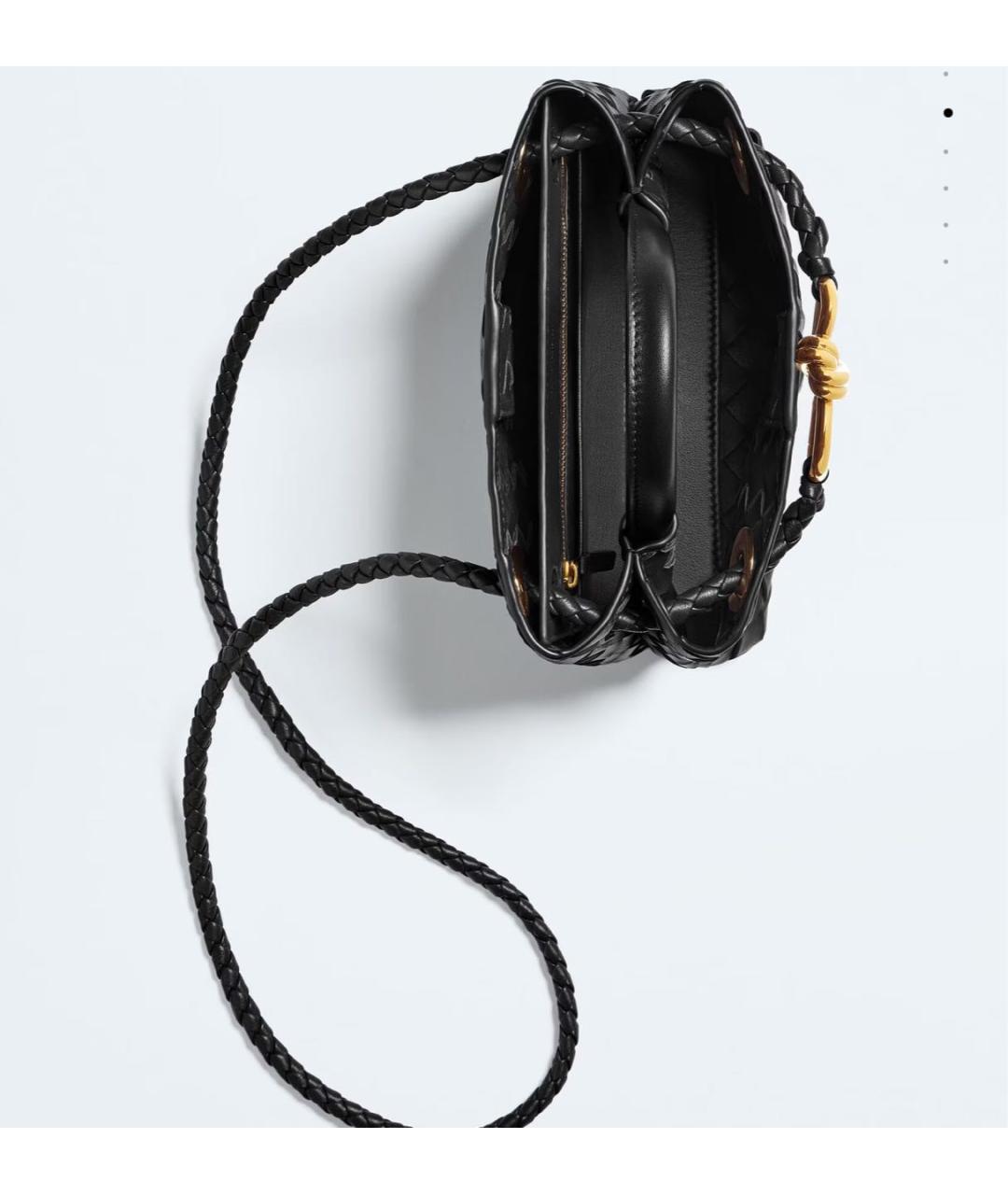 BOTTEGA VENETA Черная кожаная сумка тоут, фото 4