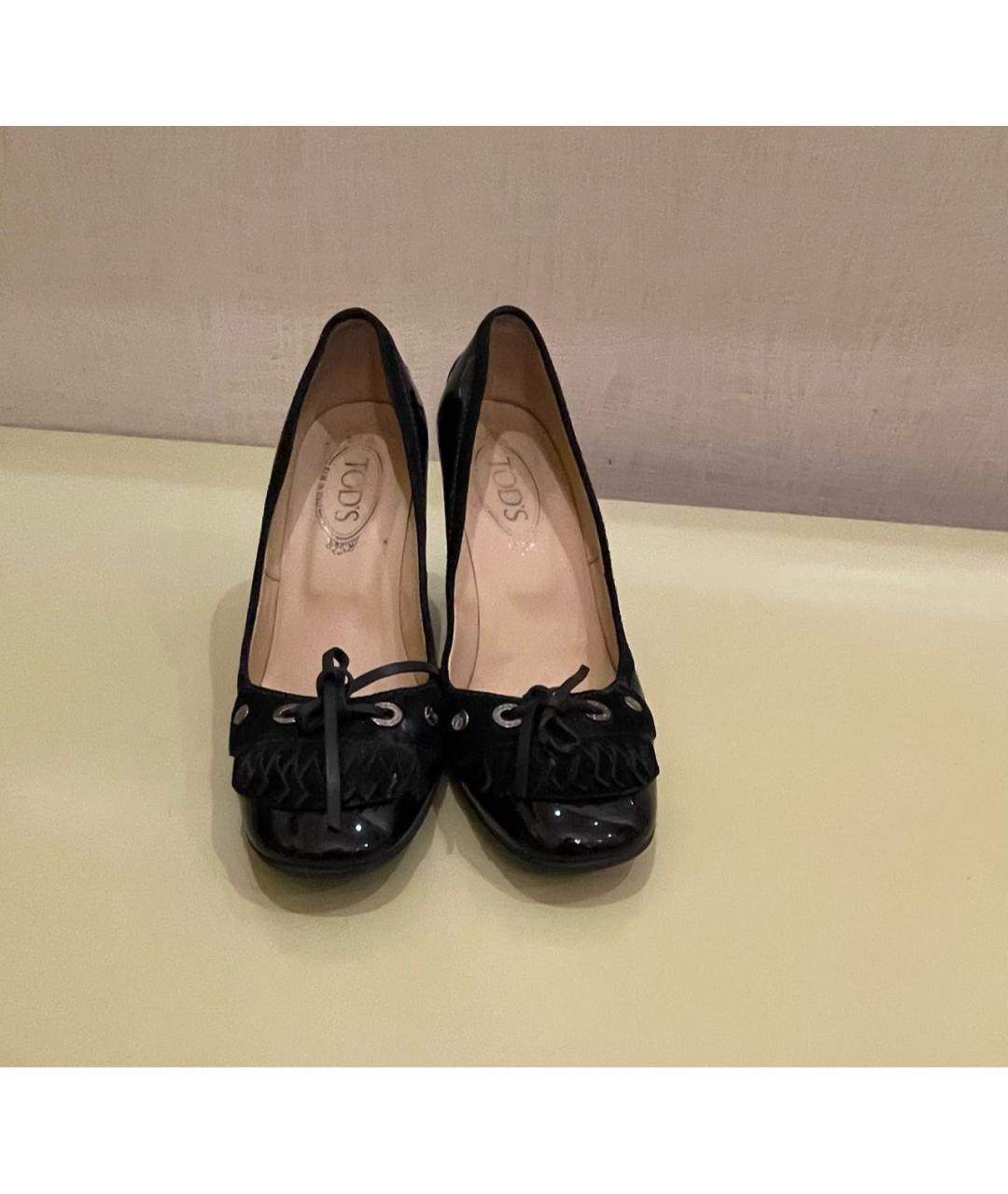 TOD'S Черные туфли из лакированной кожи, фото 2