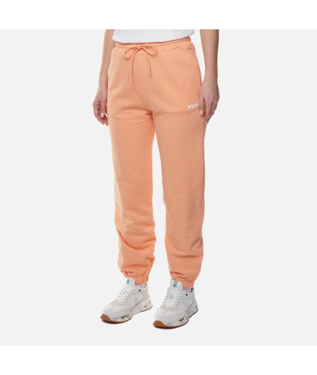 MSGM Коралловые хлопковые спортивные брюки и шорты, фото 3
