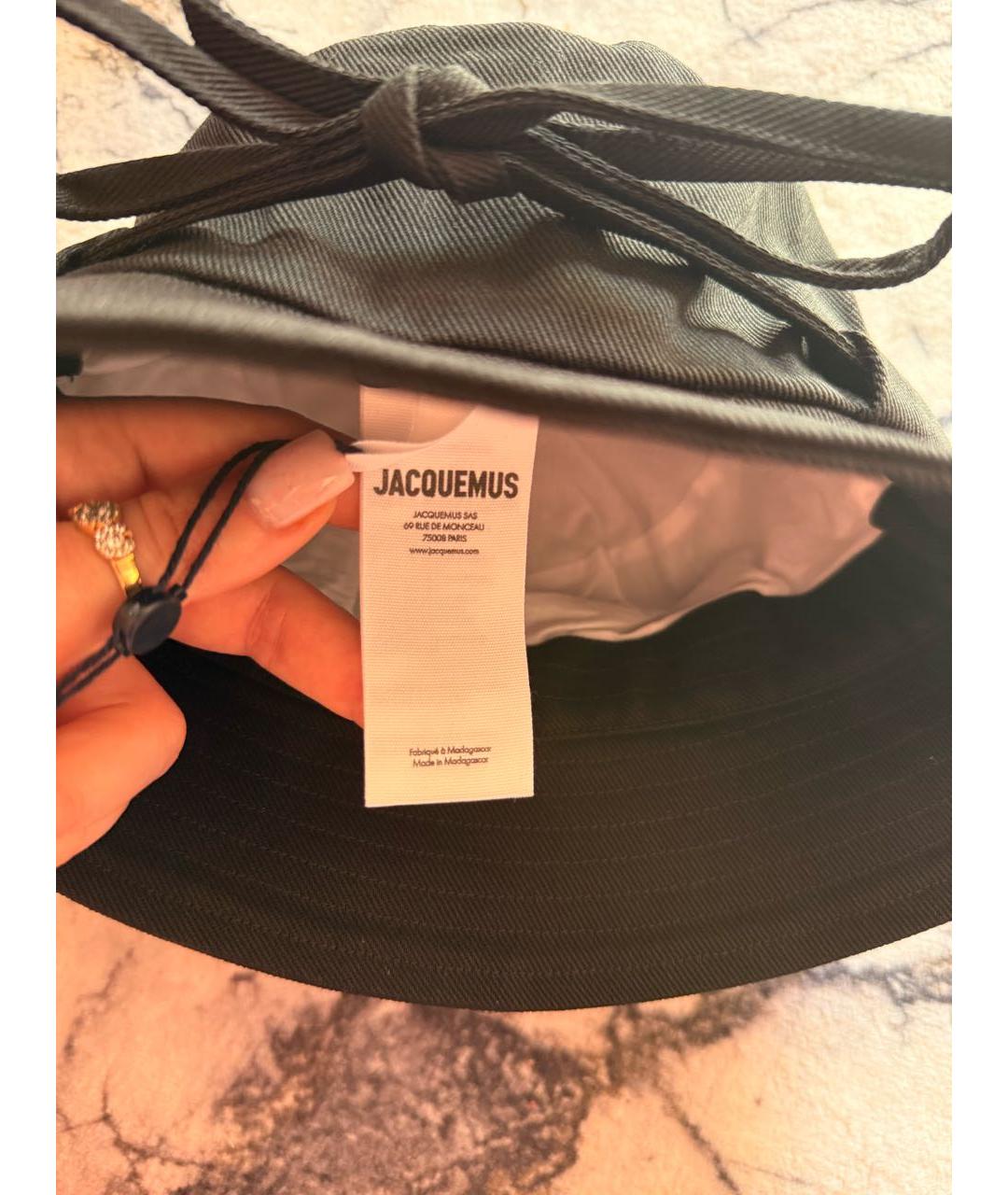 JACQUEMUS Черная хлопковая панама, фото 6