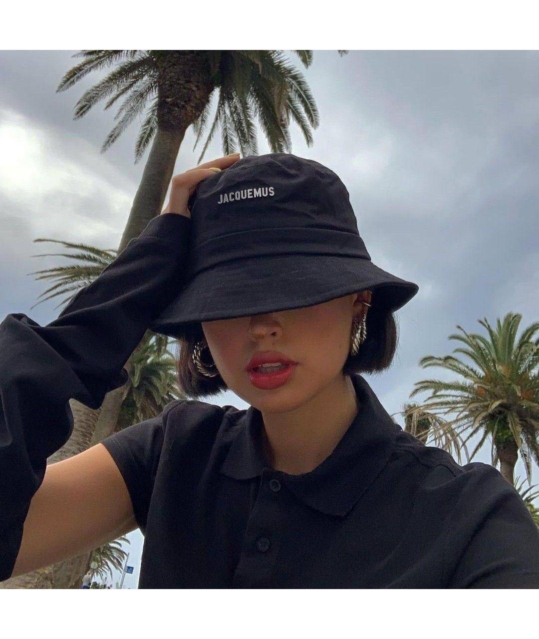 JACQUEMUS Черная хлопковая панама, фото 7