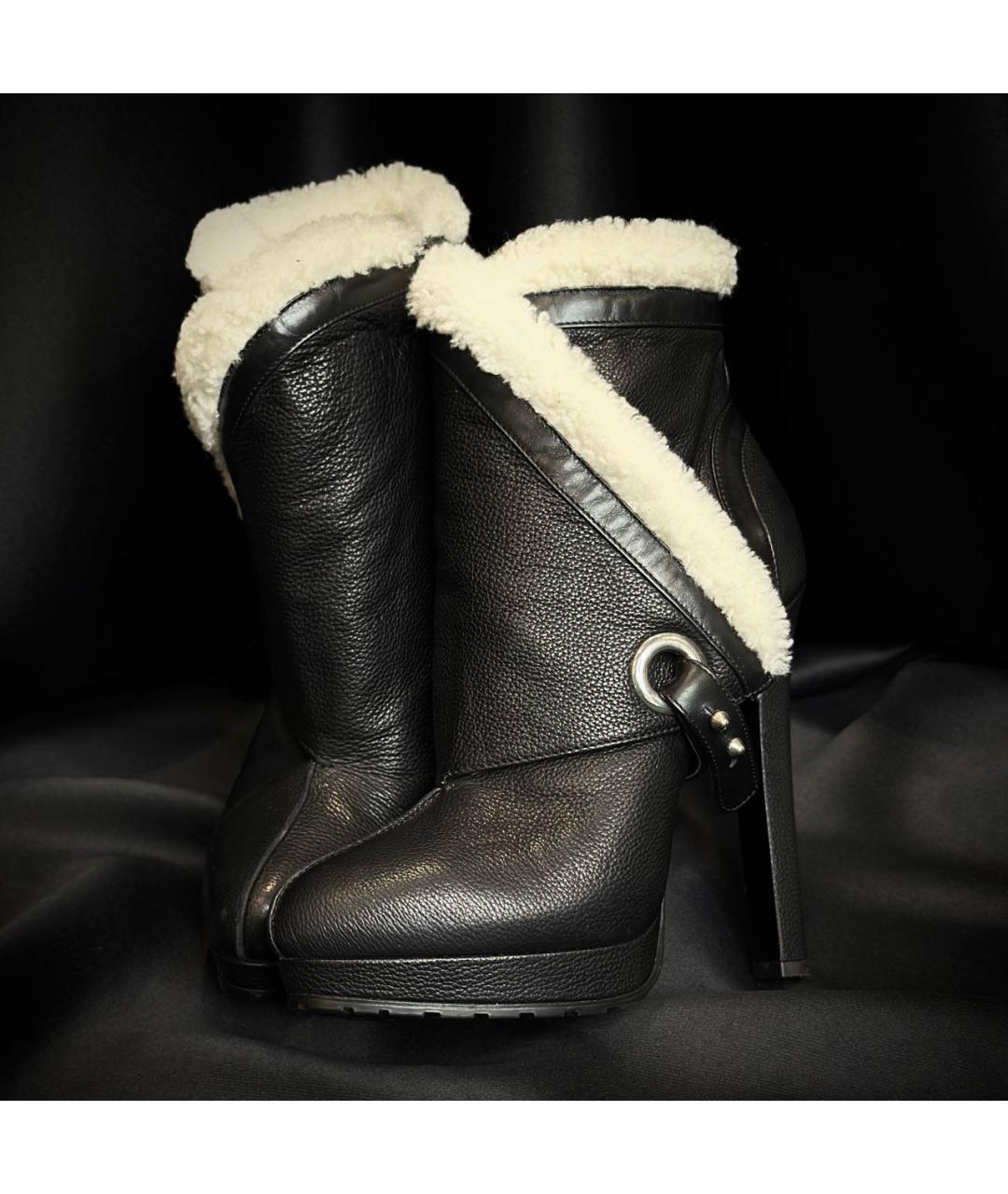 ALEXANDER MCQUEEN Черные кожаные туфли, фото 8