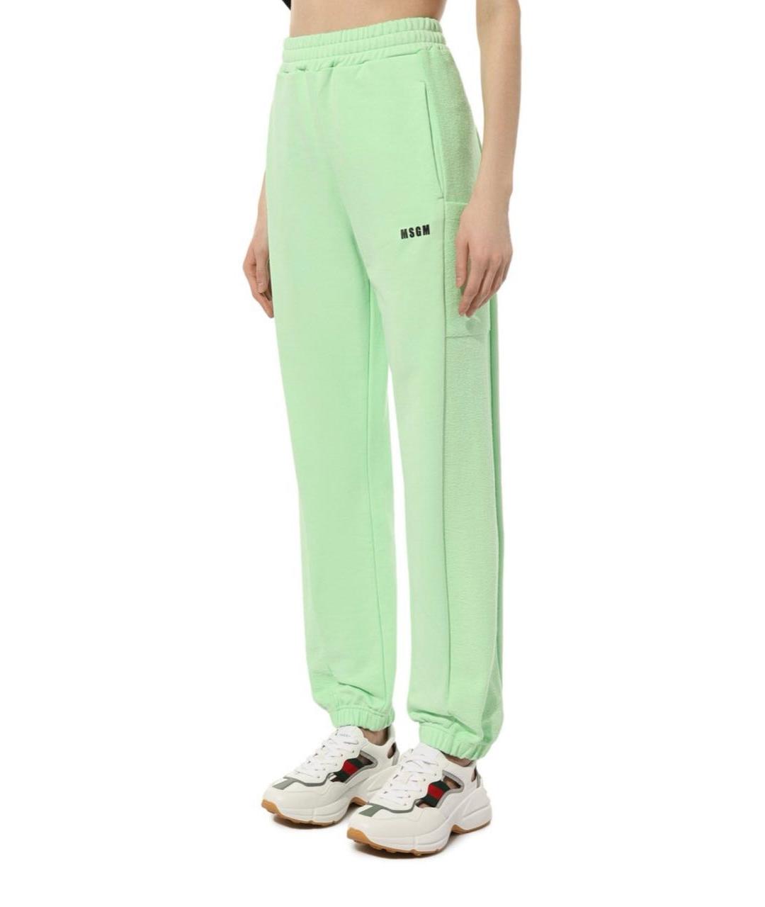 MSGM Салатовые хлопковые спортивные брюки и шорты, фото 2