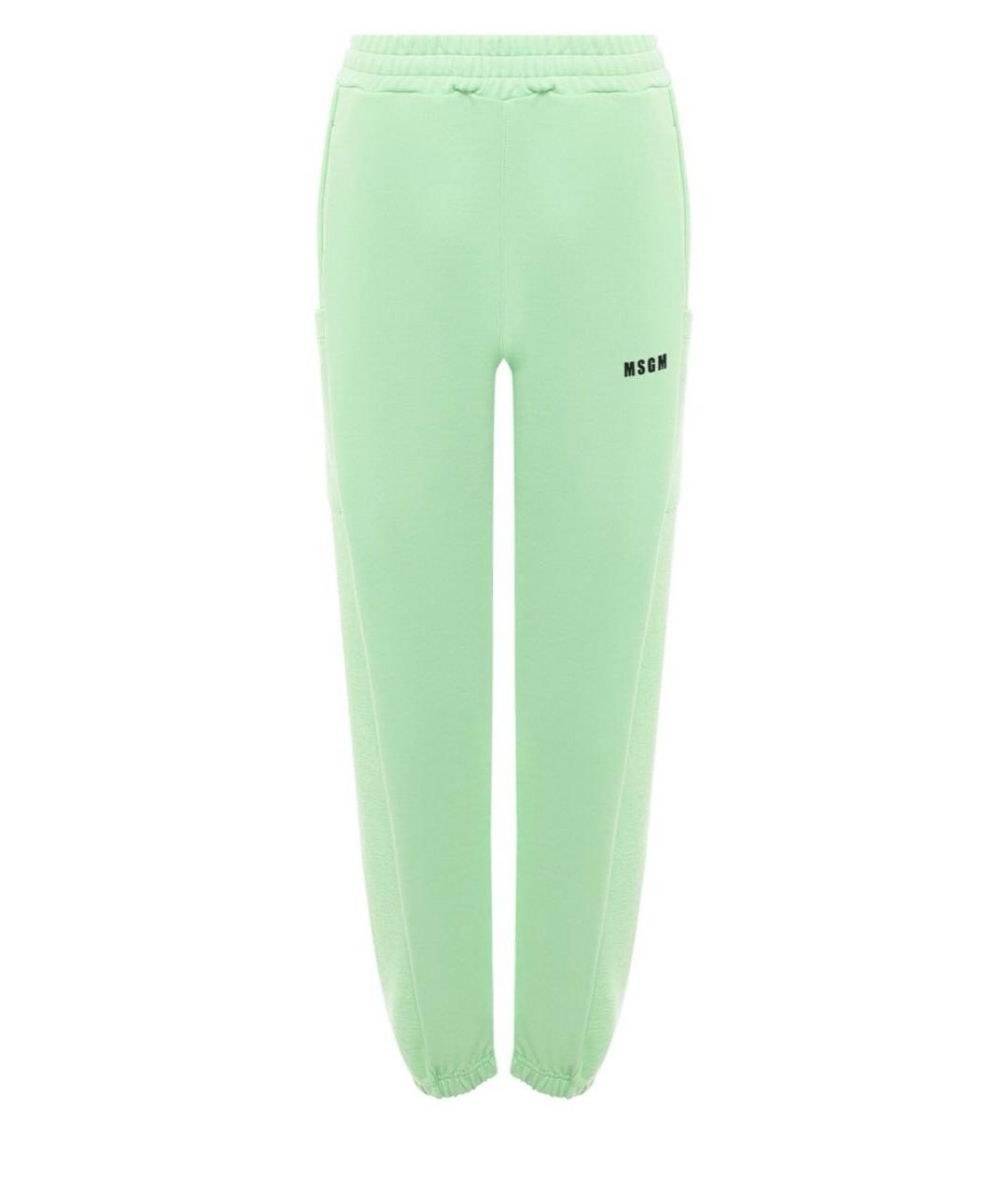 MSGM Салатовые хлопковые спортивные брюки и шорты, фото 1