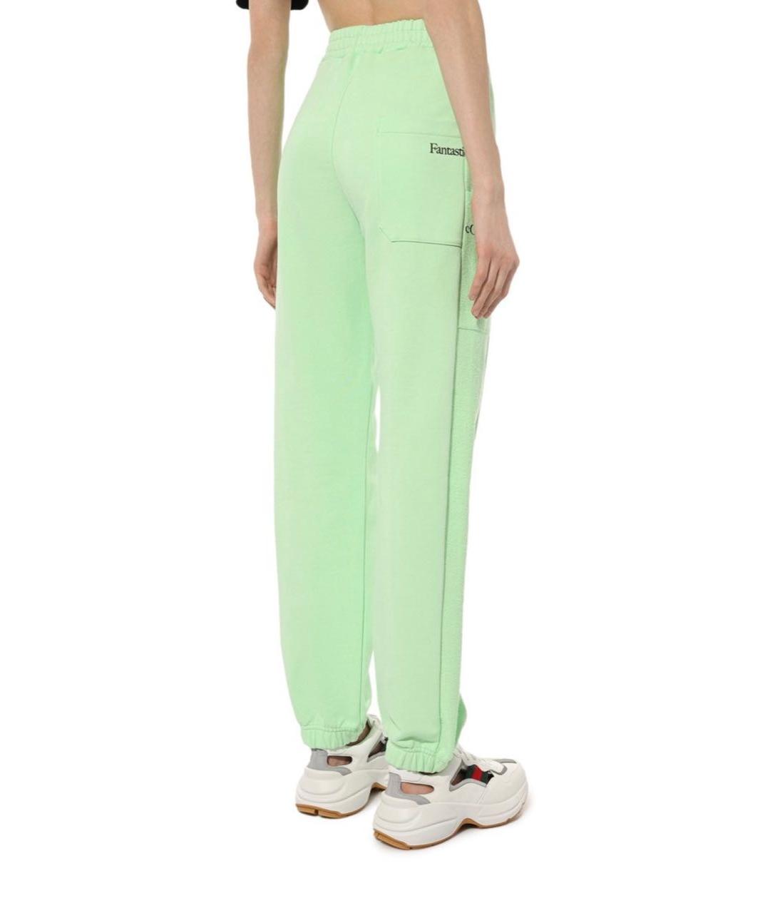 MSGM Салатовые хлопковые спортивные брюки и шорты, фото 3