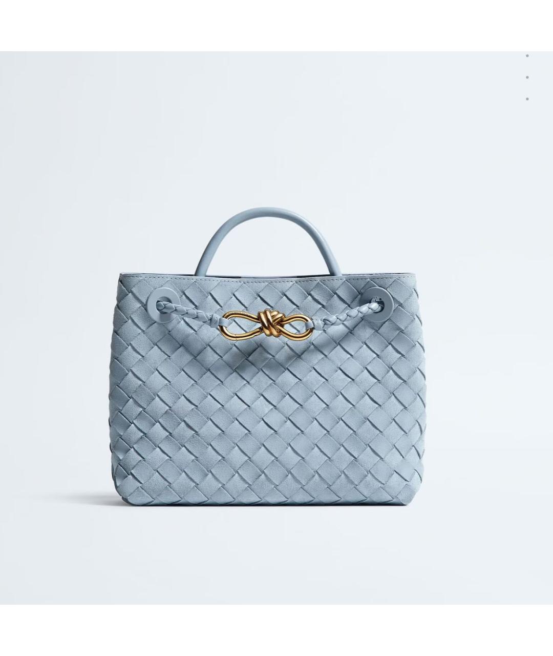 BOTTEGA VENETA Голубая замшевая сумка тоут, фото 5