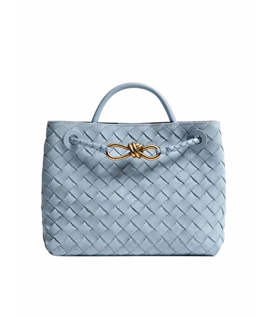 BOTTEGA VENETA Голубая замшевая сумка тоут, фото 1