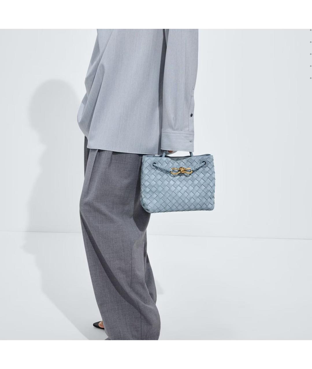 BOTTEGA VENETA Голубая замшевая сумка тоут, фото 2