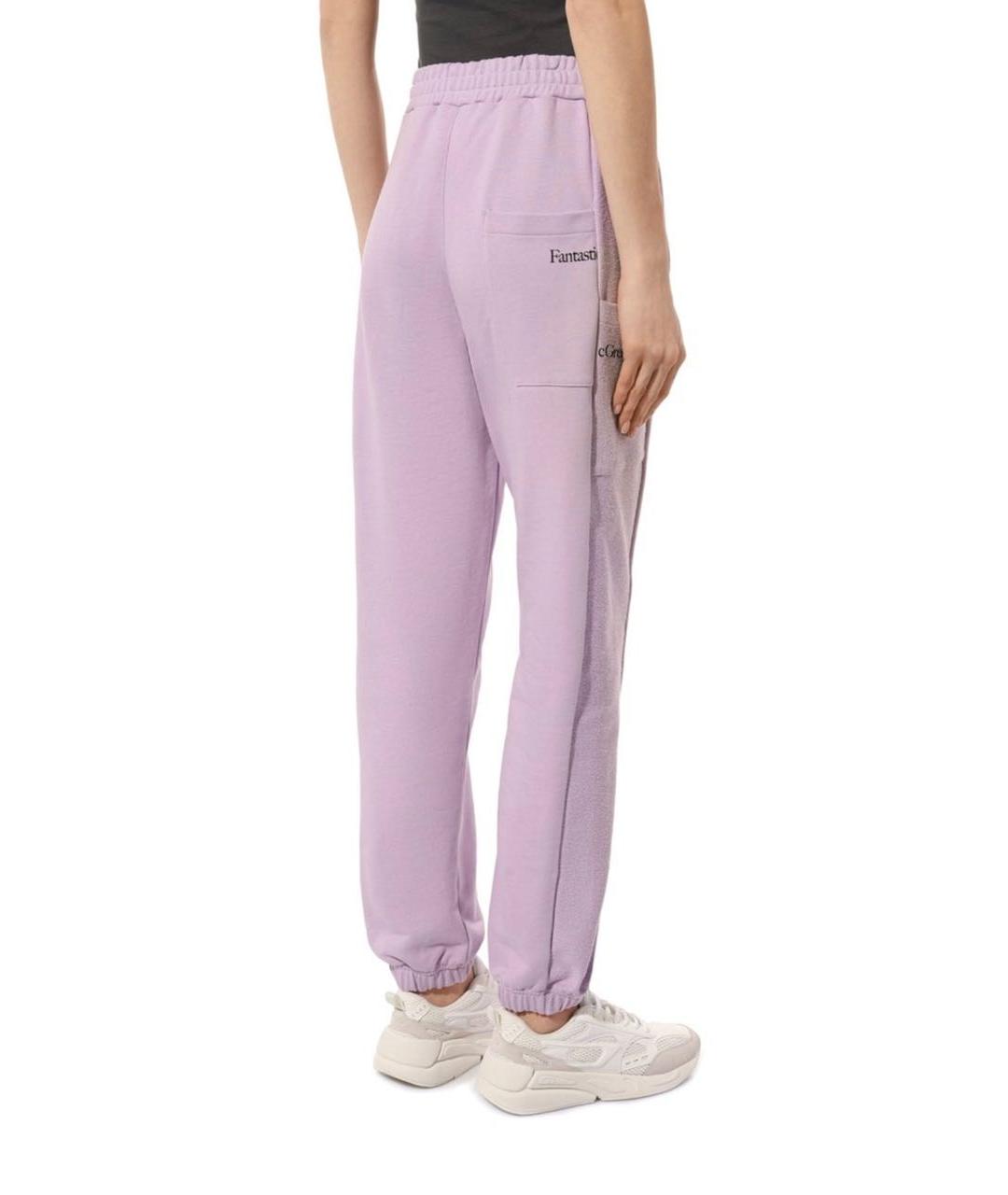 MSGM Фиолетовые хлопковые спортивные брюки и шорты, фото 3