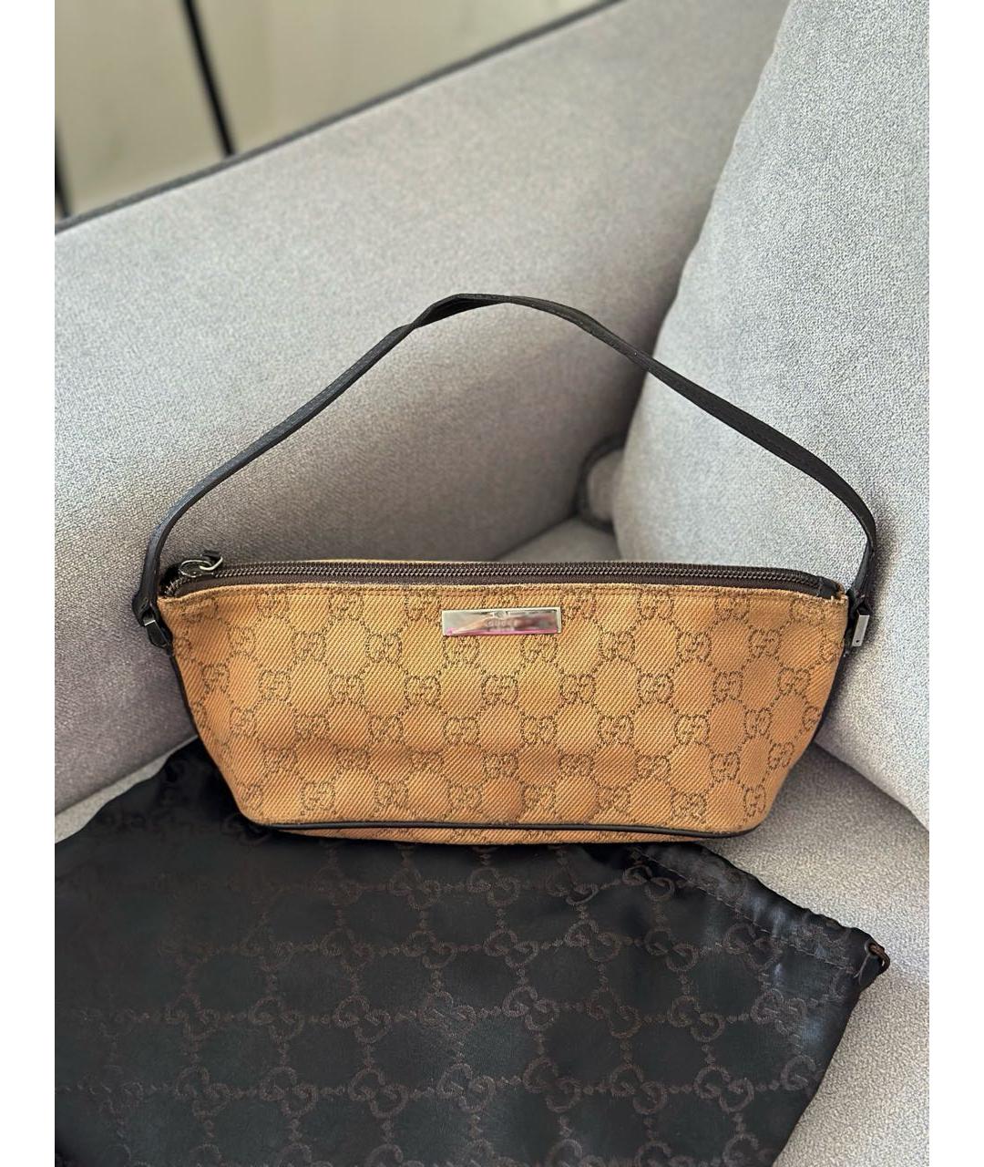 GUCCI Бежевая сумка с короткими ручками, фото 2